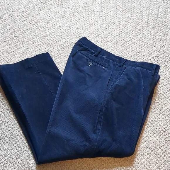 Polo Navy Corduroy Eclectic Grandpa Trousers 38 X 30 - Picture 2 of 11